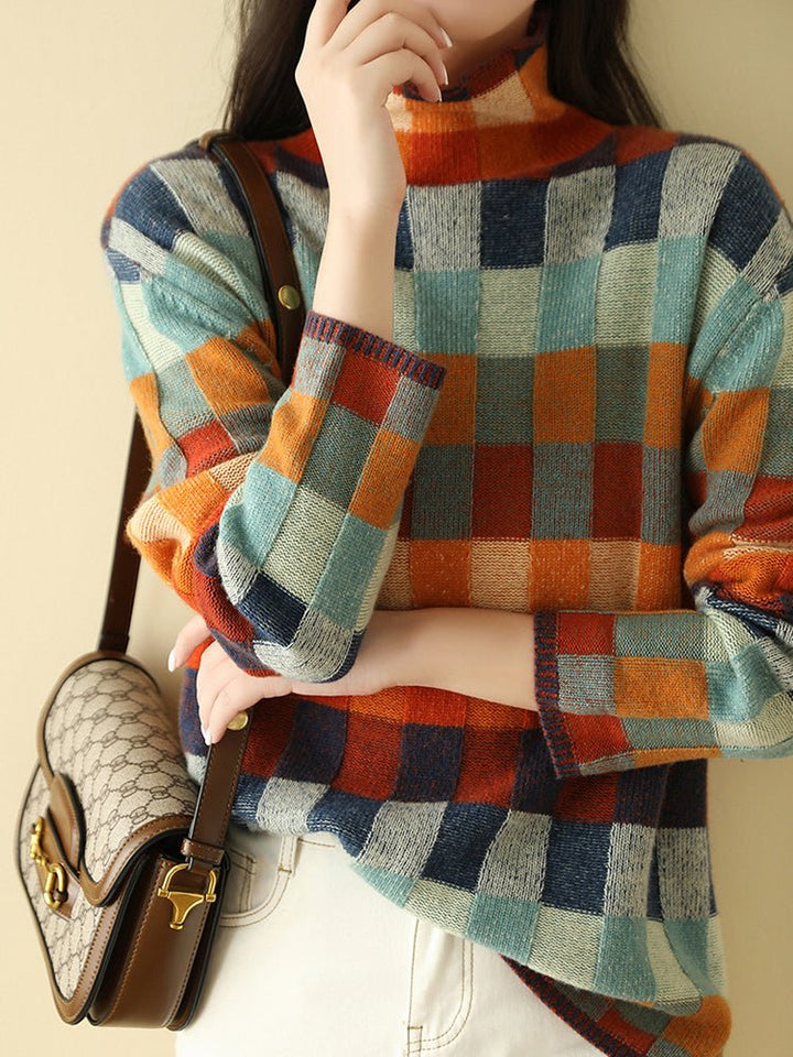 Amber - Colorful, soft and warm sweater - VERRANOO