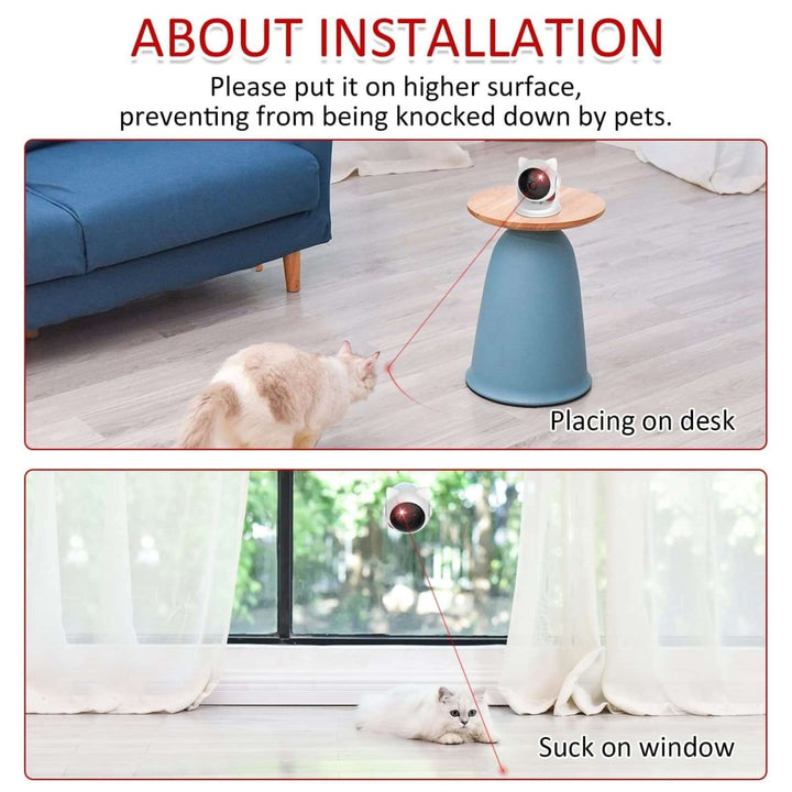 Automatic Smart Laser Cat Toy with Suction Cup - VERRANOO