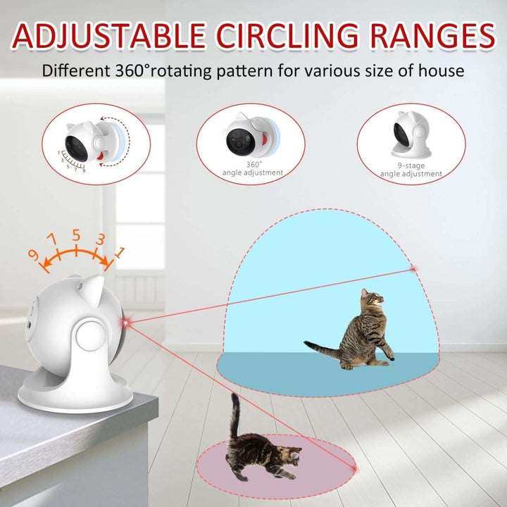 Automatic Smart Laser Cat Toy with Suction Cup - VERRANOO