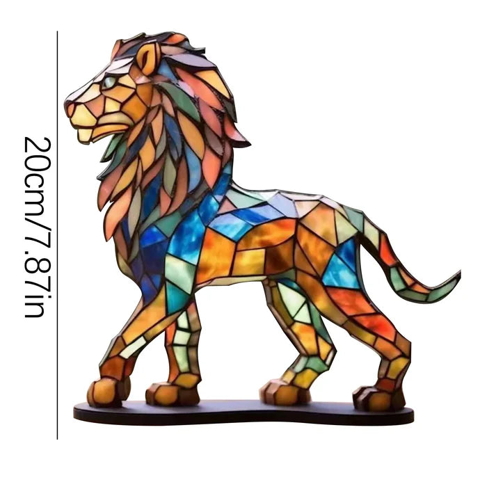 Walter Britto™ Multicolor Metal Lion Desktop Ornament