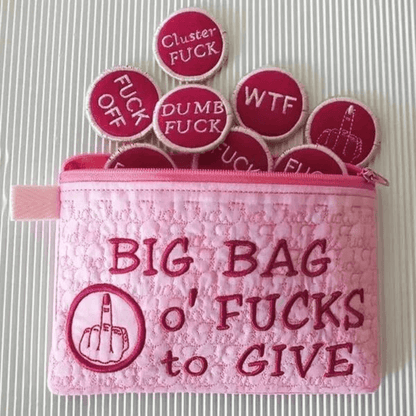 Big Bag Of Fucks To Give Zipper Pouch - VERRANOO