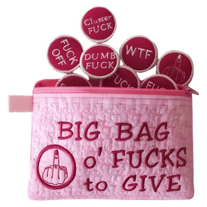 Big Bag Of Fucks To Give Zipper Pouch - VERRANOO