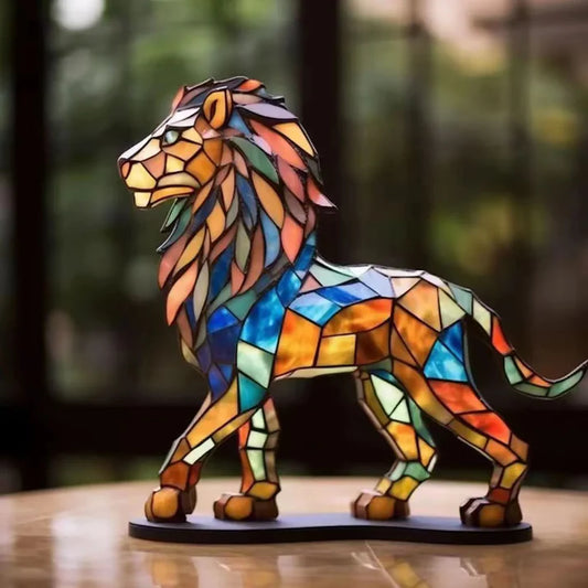 Walter Britto™ Multicolor Metal Lion Desktop Ornament