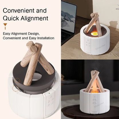 CoolPal Wood Fire Humidifier - VERRANOO