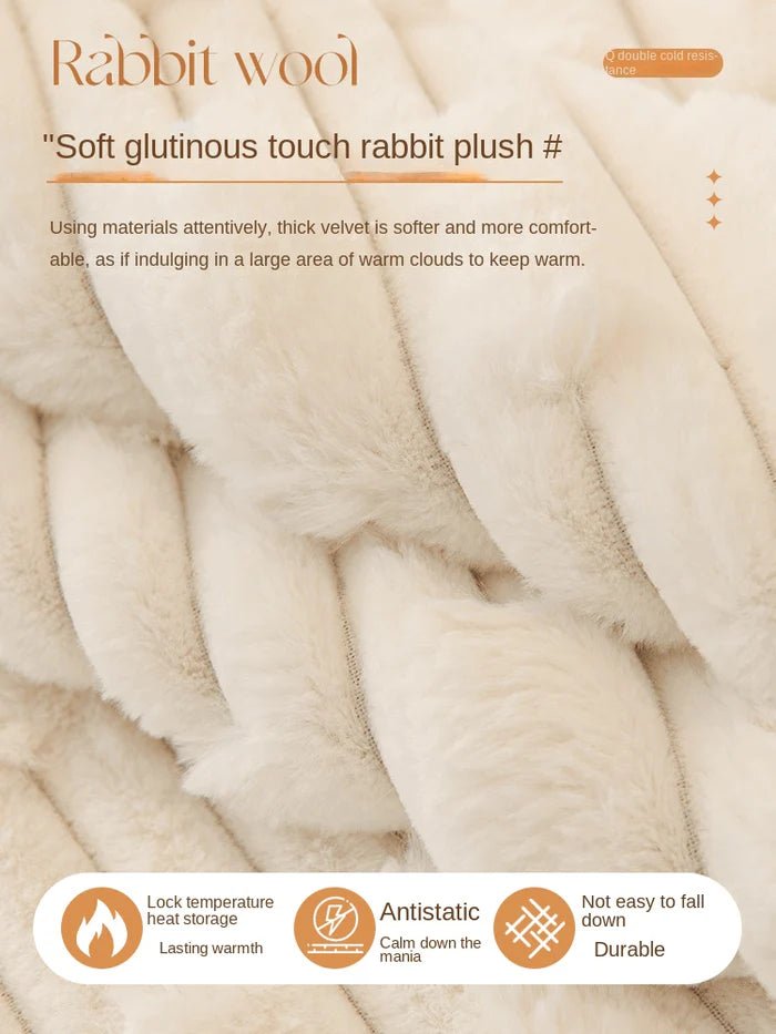 CozyNest™ Rabbit Velvet Plush Thickened Non - Slip Sofa Cushion - VERRANOO