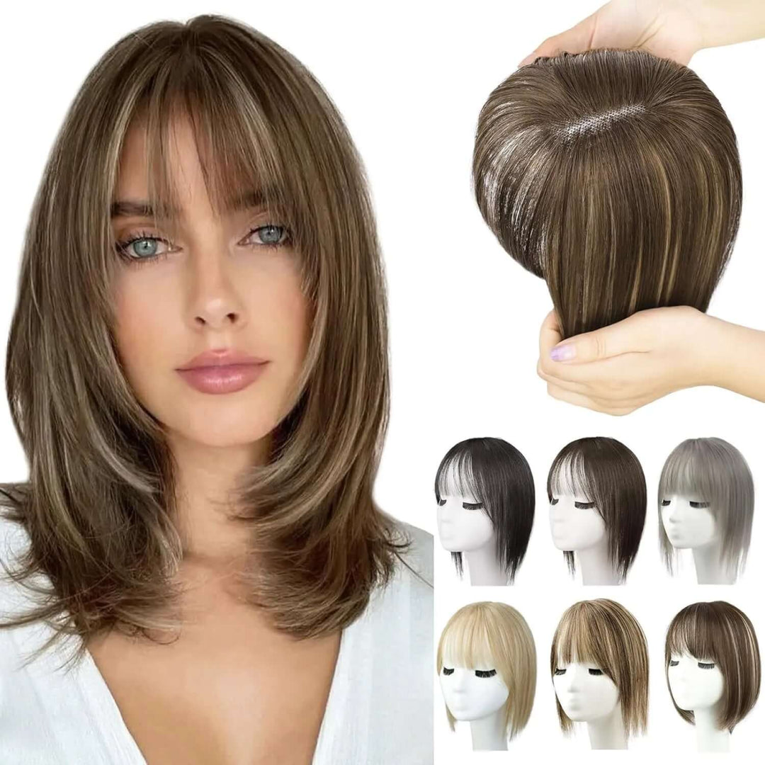 CutyHair Natural Hair Toppers With Bangs - VERRANOO