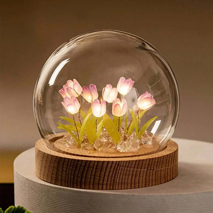 DIY Round Radiant Tulip Night Light - VERRANOO