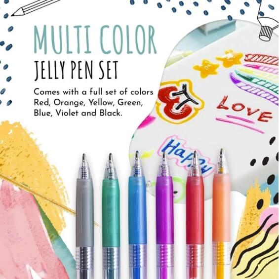 3D Glossy Jelly Pen Set