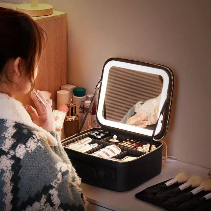 MakeUlpa Cosmetic Bag with LED Mirror