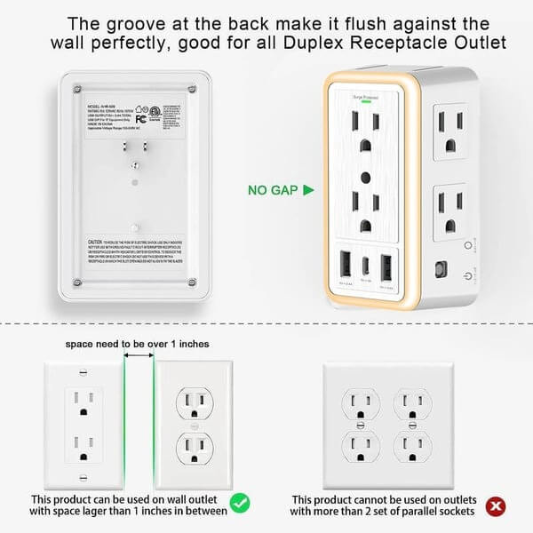 SmartPlug Multi Plug Outlet Surge Protector