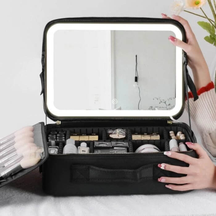 MakeUlpa Cosmetic Bag with LED Mirror