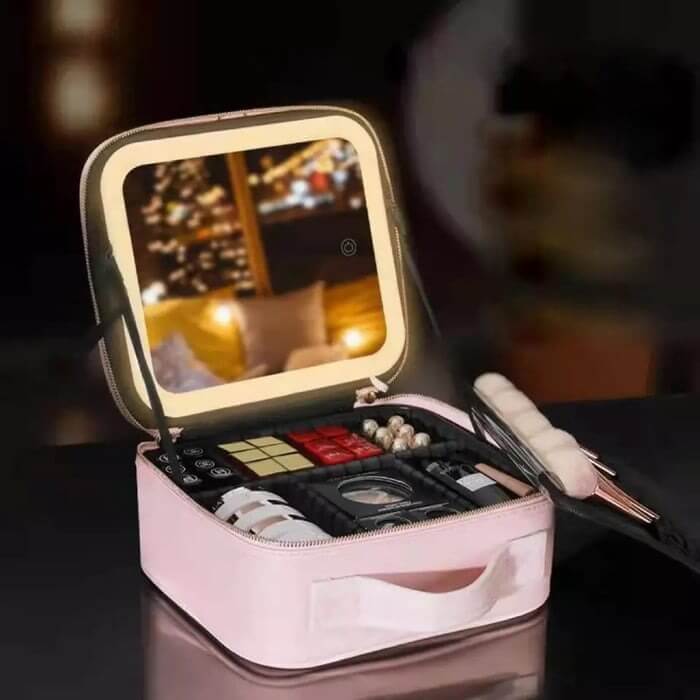 MakeUlpa Cosmetic Bag with LED Mirror