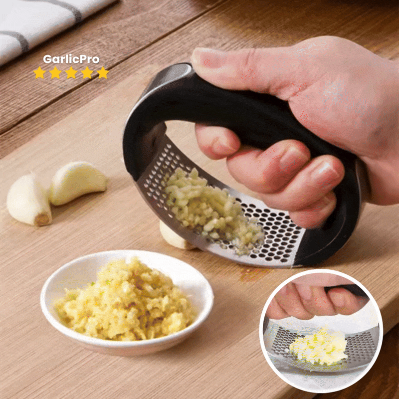 GarlicPro™ Stainless Steel Garlic Press Rocker Set – VERRANOO