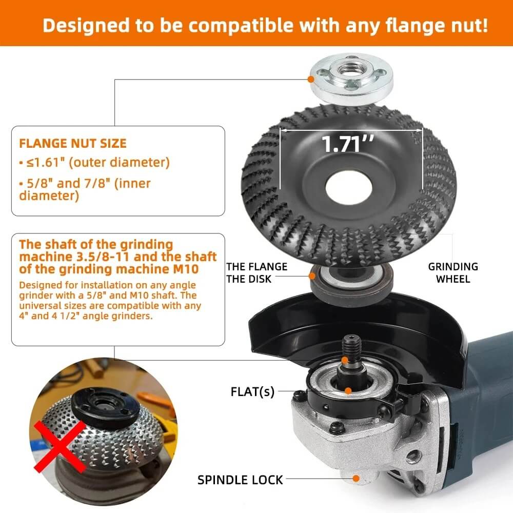 ProShape Wood Grinding Polishing Wheel Rotary Disc