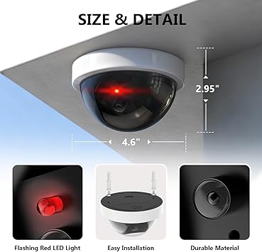 SECURIX™ Fake Security Camera – Realistic Fake Surveillance Camera with Motion Sensor Light