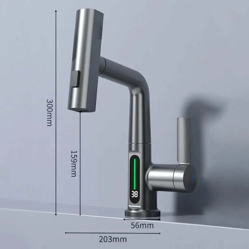 FauWat™ 3 - in - 1 Extendable Smart Waterfall Basin Faucet - VERRANOO