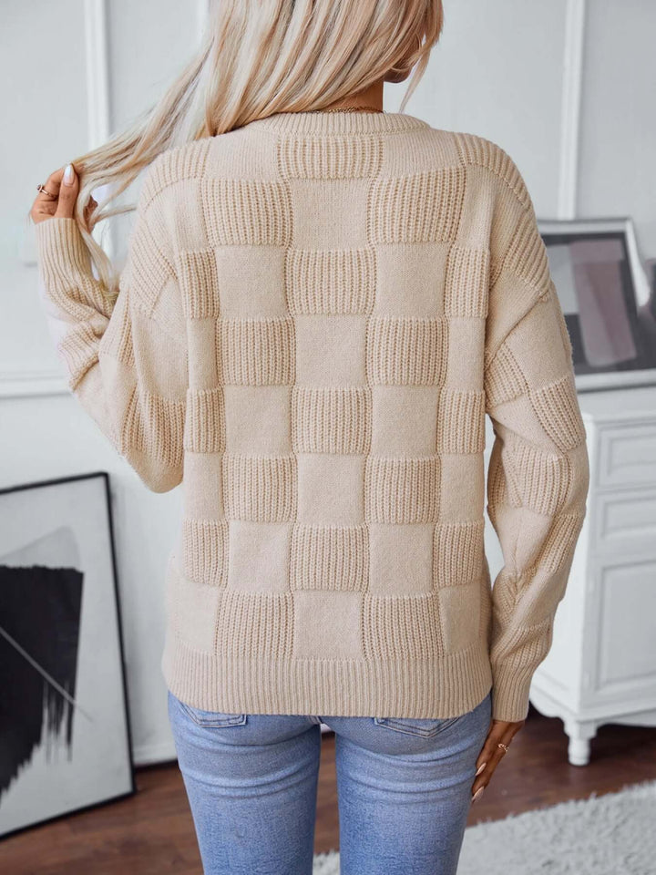 Free Shipping! I Cozy Chic Round Neck Knit Sweater - VERRANOO