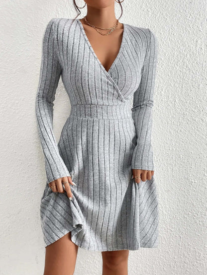 Free Shipping! I Elegant Knit Long Sleeve Bodycon Dress - VERRANOO