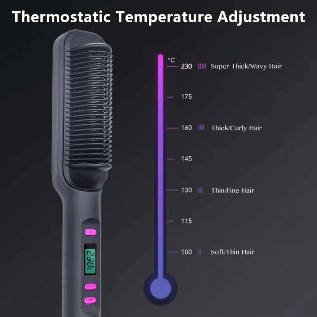 GlowEase™ Electric Hot Comb Straightener Brush - VERRANOO