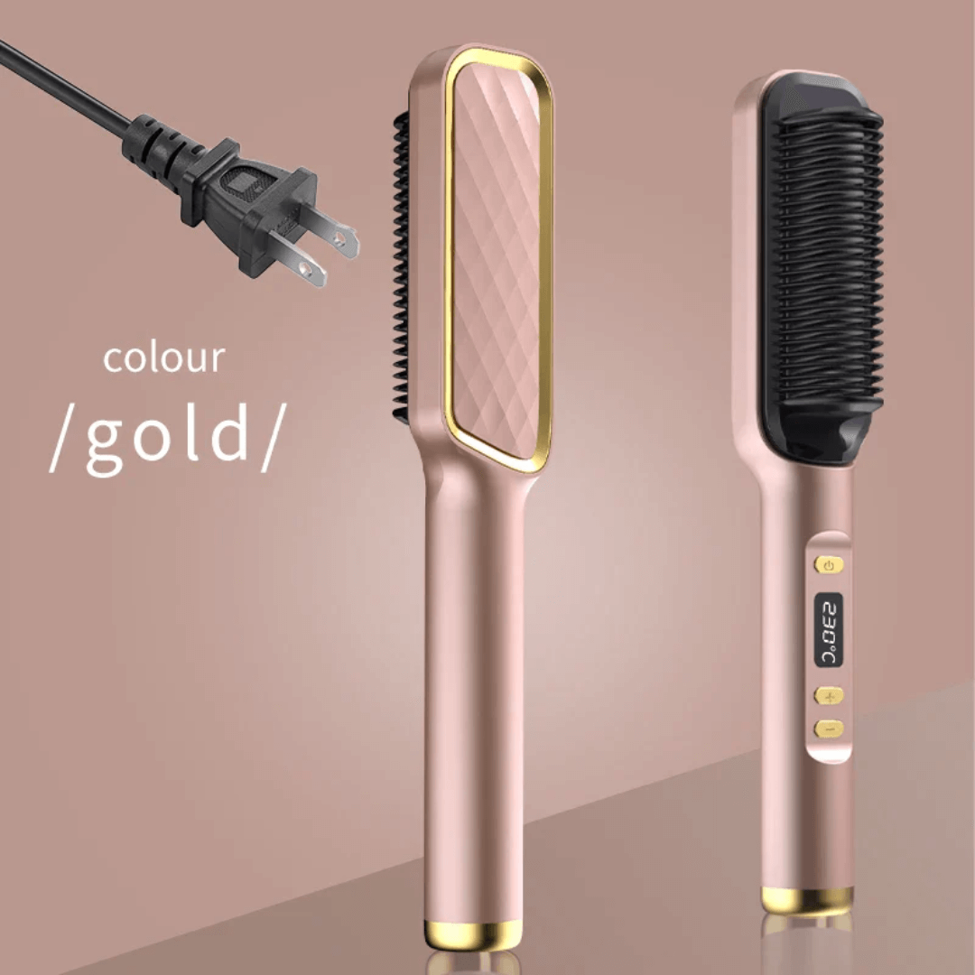 GlowEase™ Electric Hot Comb Straightener Brush - VERRANOO