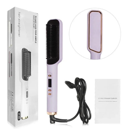 GlowEase™ Electric Hot Comb Straightener Brush - VERRANOO