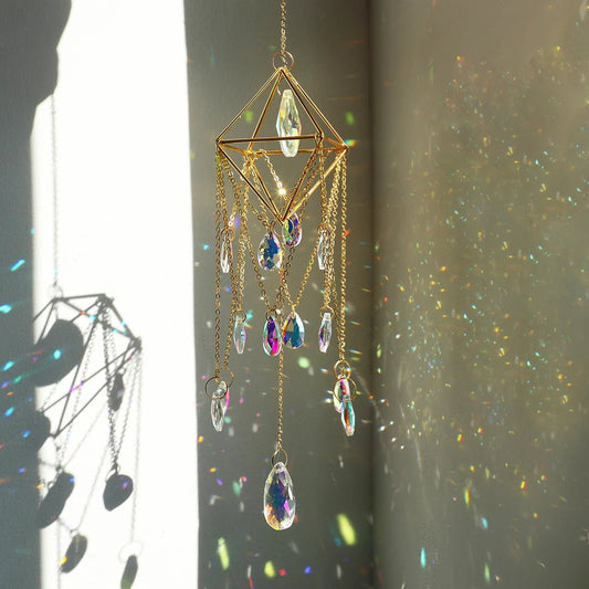 GlowWhim™ Teardrop Crystal Suncatcher Wind Chime - VERRANOO