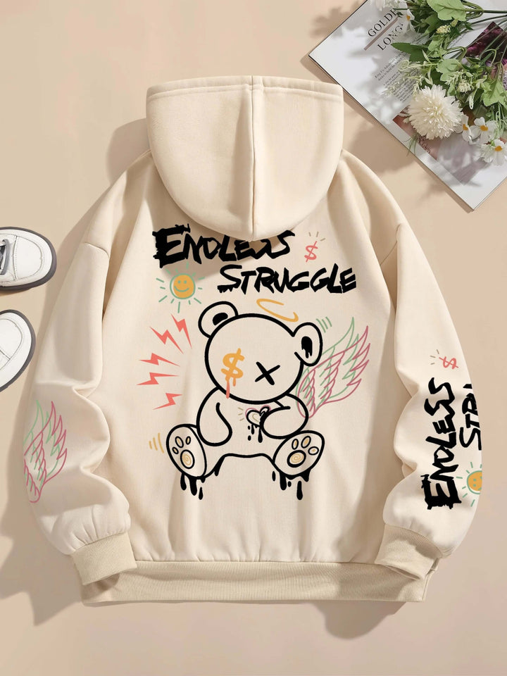 Graffiti Vibes Bear Hoodie - Free Shipping! - VERRANOO