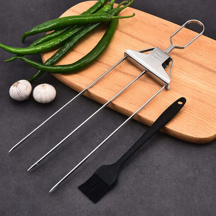 GrillBoss: Barbecue 3 Way Grill Skewer - VERRANOO