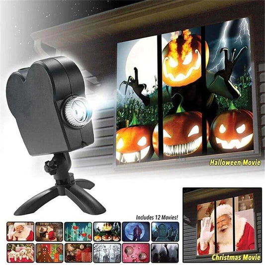 🎃 Halloween Ultra - Deluxe Projector (12 videos + Projector + Screen) - VERRANOO