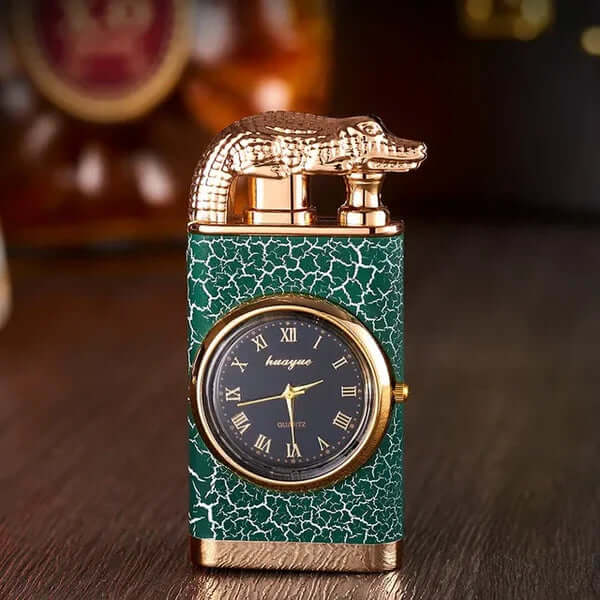 LuxiFire Crocodile Lighter with Watch