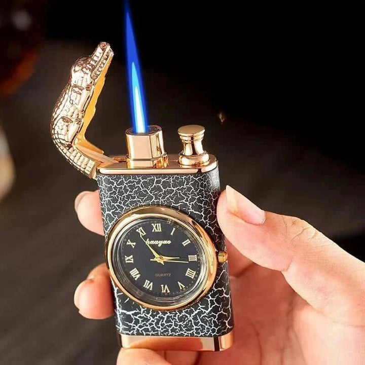 LuxiFire Crocodile Lighter with Watch