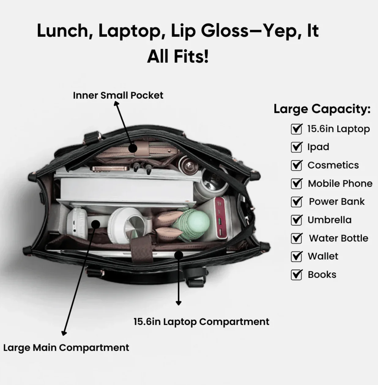GranBag™ 2 in 1 Tote Bag Lunch Bag Combo