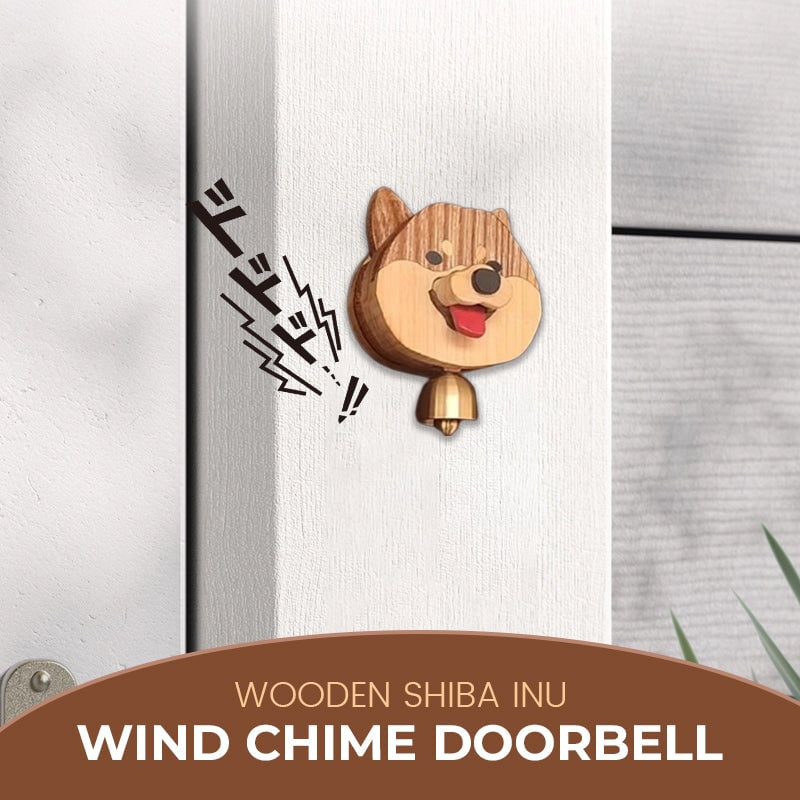 InuCharm™ Wooden Shiba Inu Wind Chime Doorbell - VERRANOO