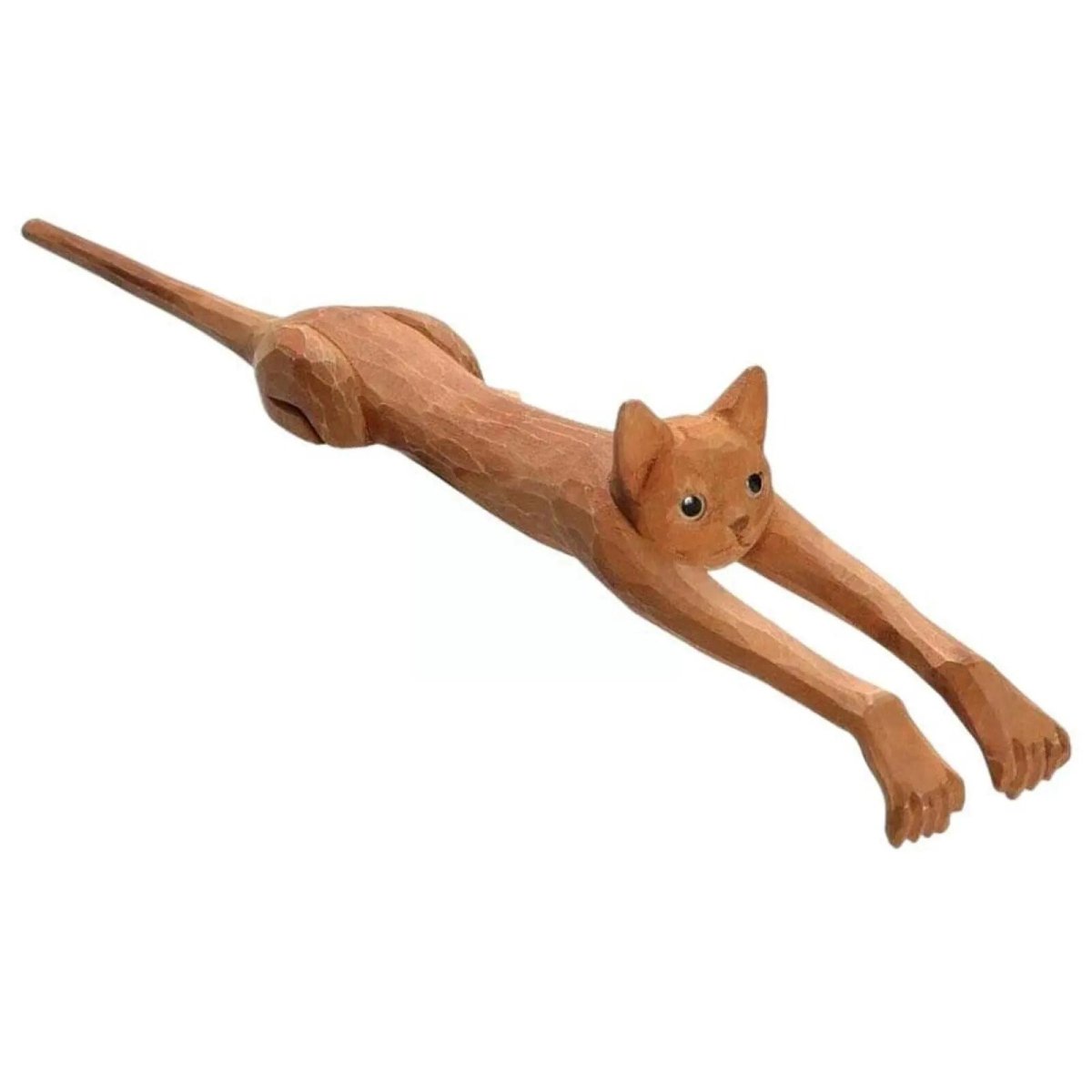 KittyScratch Haven – Hand - Carved Wooden Cat Back Scratcher - VERRANOO