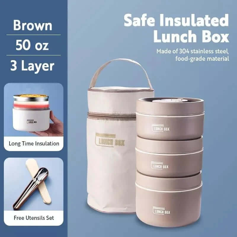 Last Day 50% OFF I SafePort™ Portable Insulated Lunch Container Set - Free Shipping!! - VERRANOO