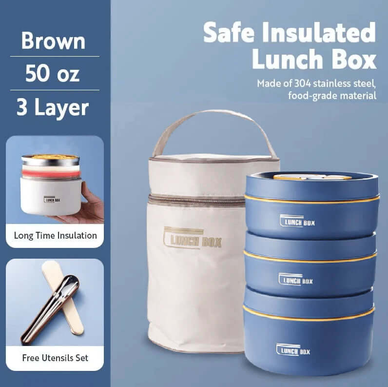 Last Day 50% OFF I SafePort™ Portable Insulated Lunch Container Set - Free Shipping!! - VERRANOO