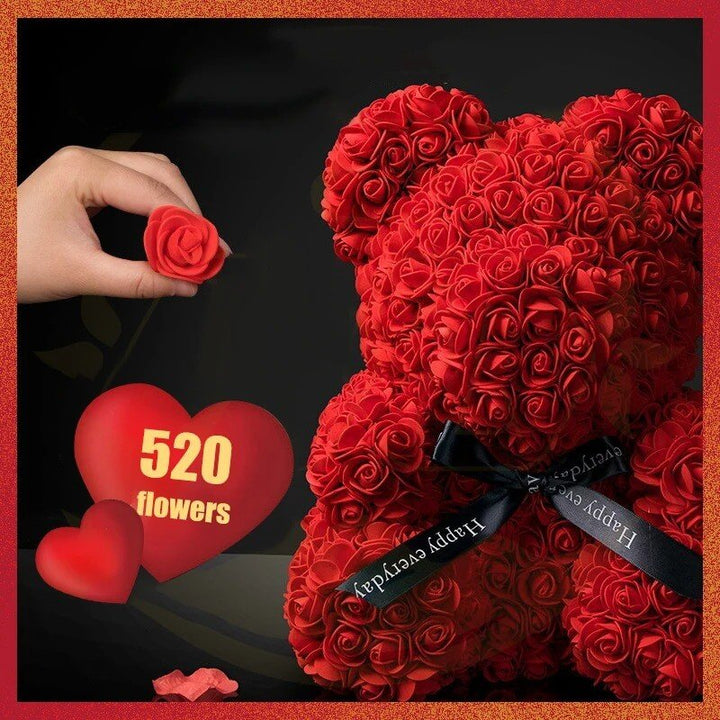 LoveLasts Eternal Love Rose Teddy Bear - VERRANOO