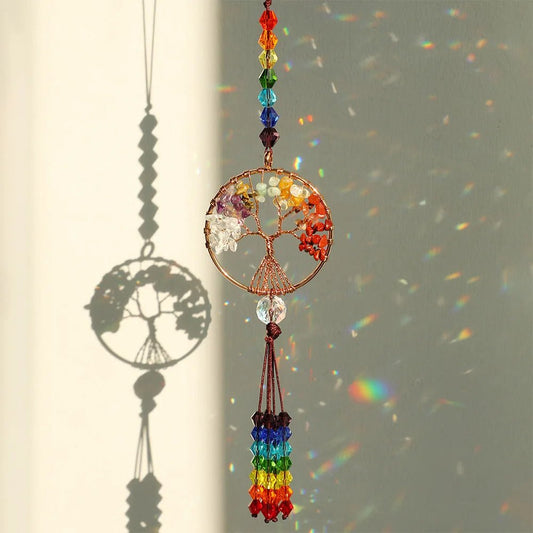 LumaRoot™ Tree of Life Rainbow Crystal Suncatcher - VERRANOO