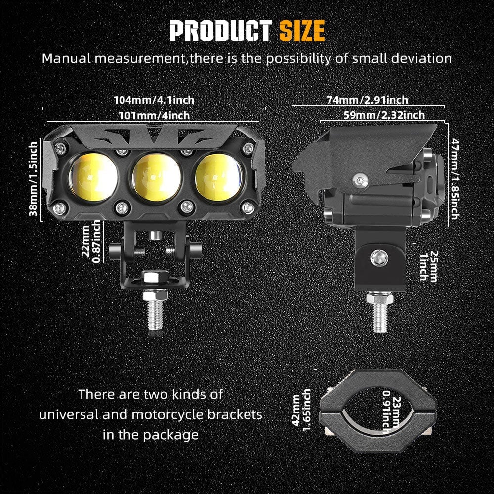 LumoRide X3 – Motorcycle LED Auxiliary Light - VERRANOO