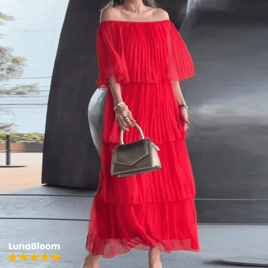 LunaBloom™ Off - Shoulder Boho Maxi Dress - VERRANOO