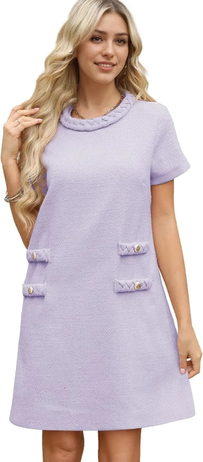 LuxeJackie – NEW Women's Tweed Jackie Dress - VERRANOO