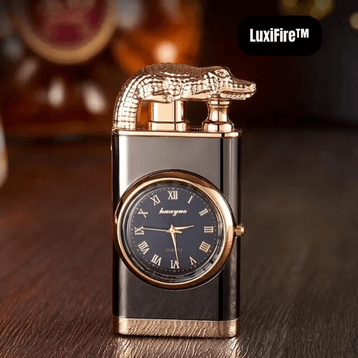 LuxiFire Crocodile Lighter with Watch - VERRANOO