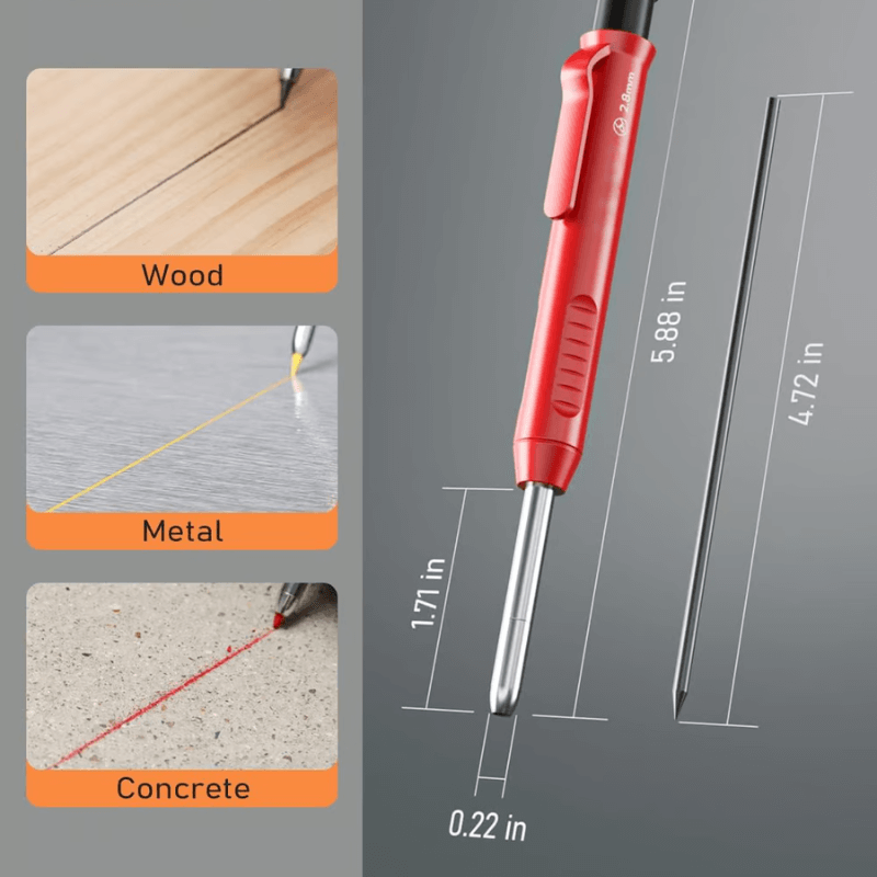 MarkWook Mechanical Carpenter Pencil Set with Sharpener - VERRANOO