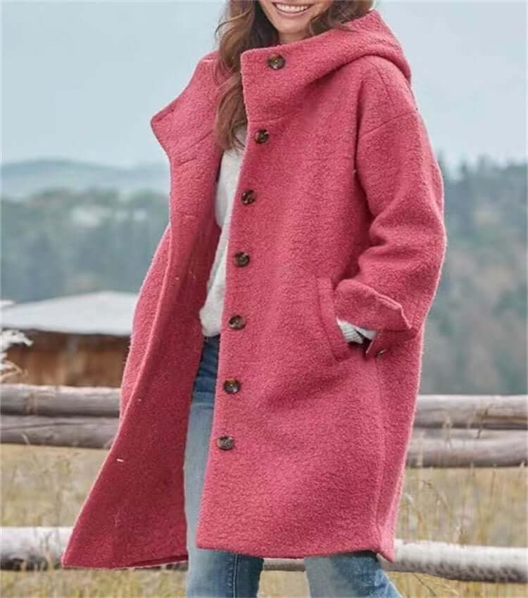 Maysalon Casual Single - Breasted Jacket with Hood - VERRANOO