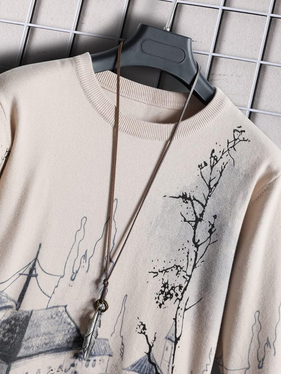 Men’s Ink Art Long - Sleeve Sweater - Free Shipping + 50% OFF!! - VERRANOO