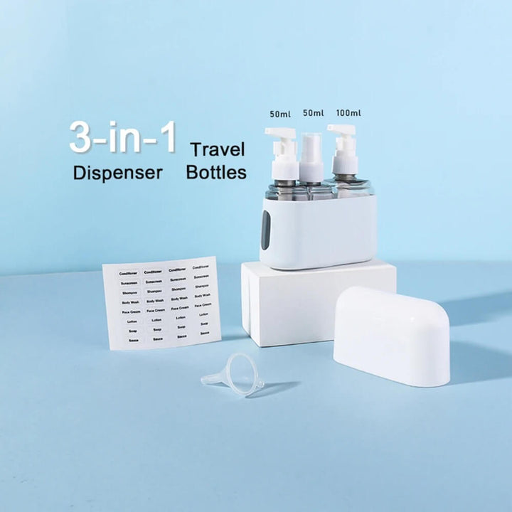 Mini Shampoo Dispenser Portable Travel Bottle Set - VERRANOO