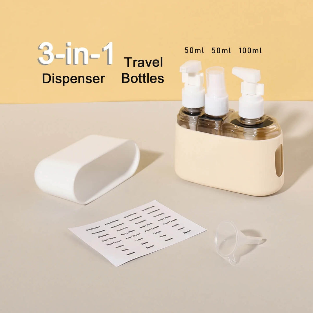 Mini Shampoo Dispenser Portable Travel Bottle Set - VERRANOO