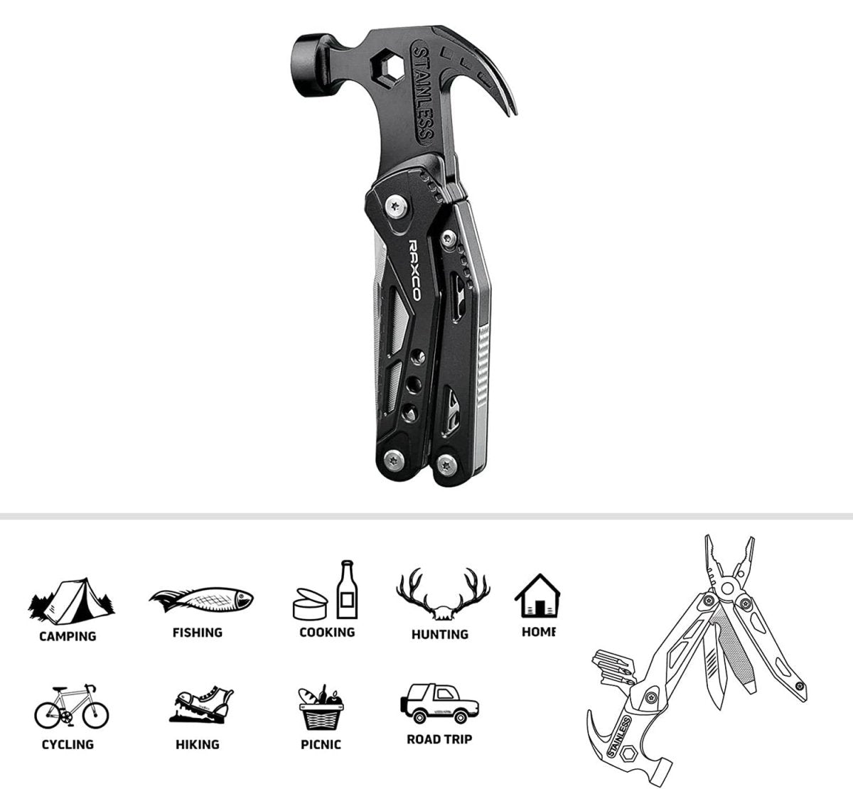 Multi - Tool Hammer with Power Pliers - VERRANOO