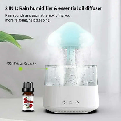 Mushroom Diffuser with Rain - Custom Max Line Rain Cloud Humidifier - VERRANOO