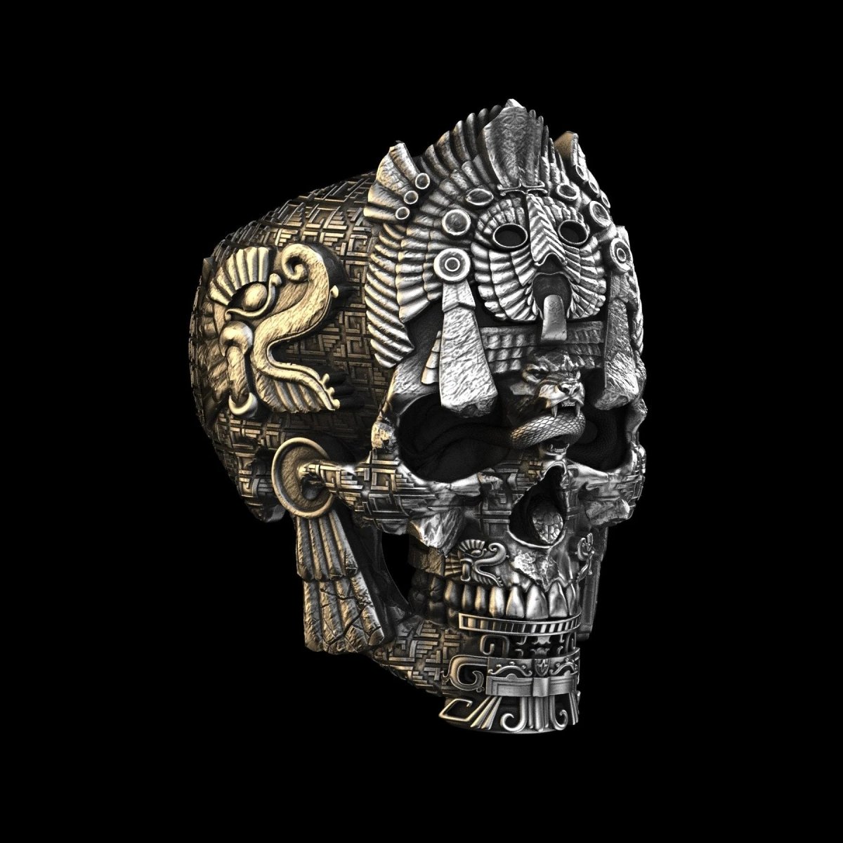 MysticEdge Black Skull Ring - VERRANOO